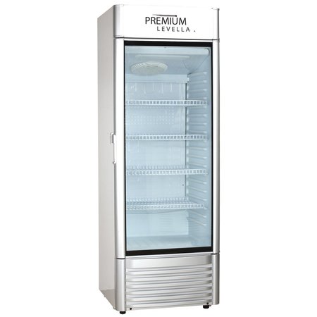 Premium Levella Premium Levella 12.5 cu. ft. Commercial Display Refrigerator One Glass Door Merchandiser in Silver PRF125DX